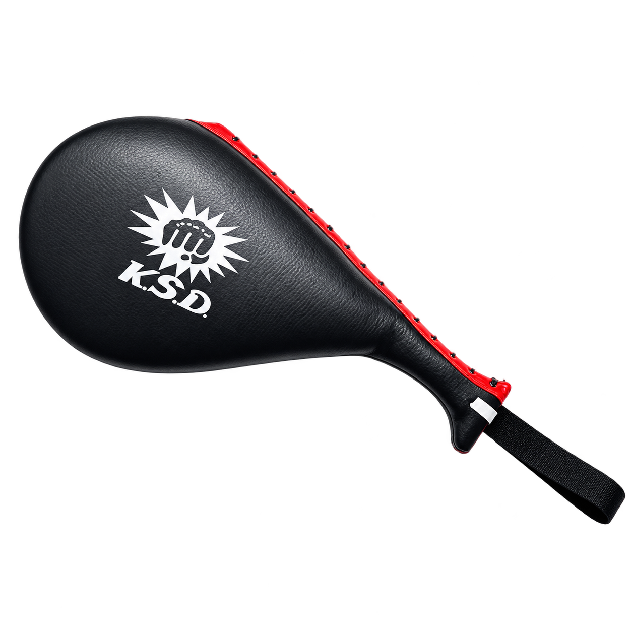 Black and red KSD kicking mitt